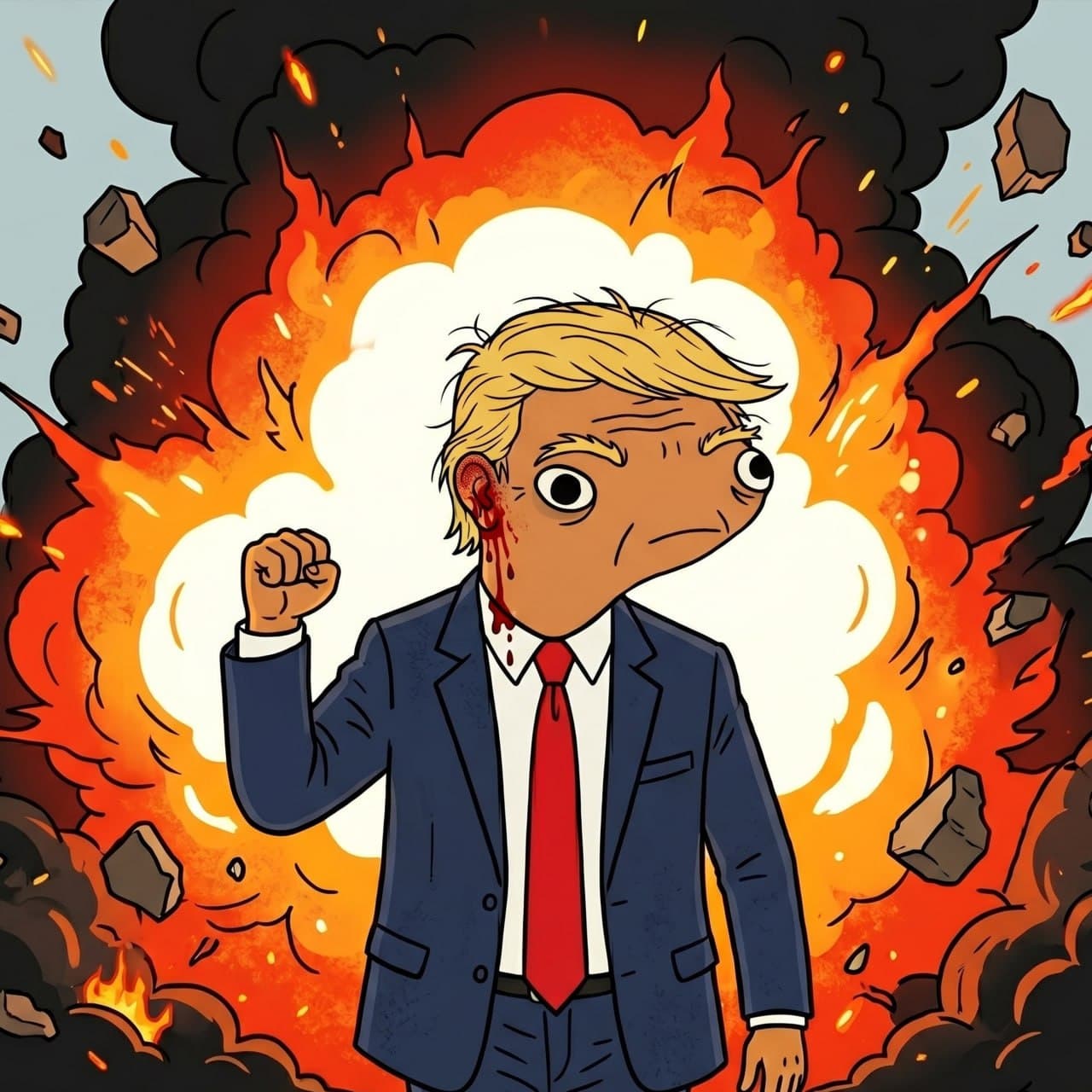 Doonald survives explosion